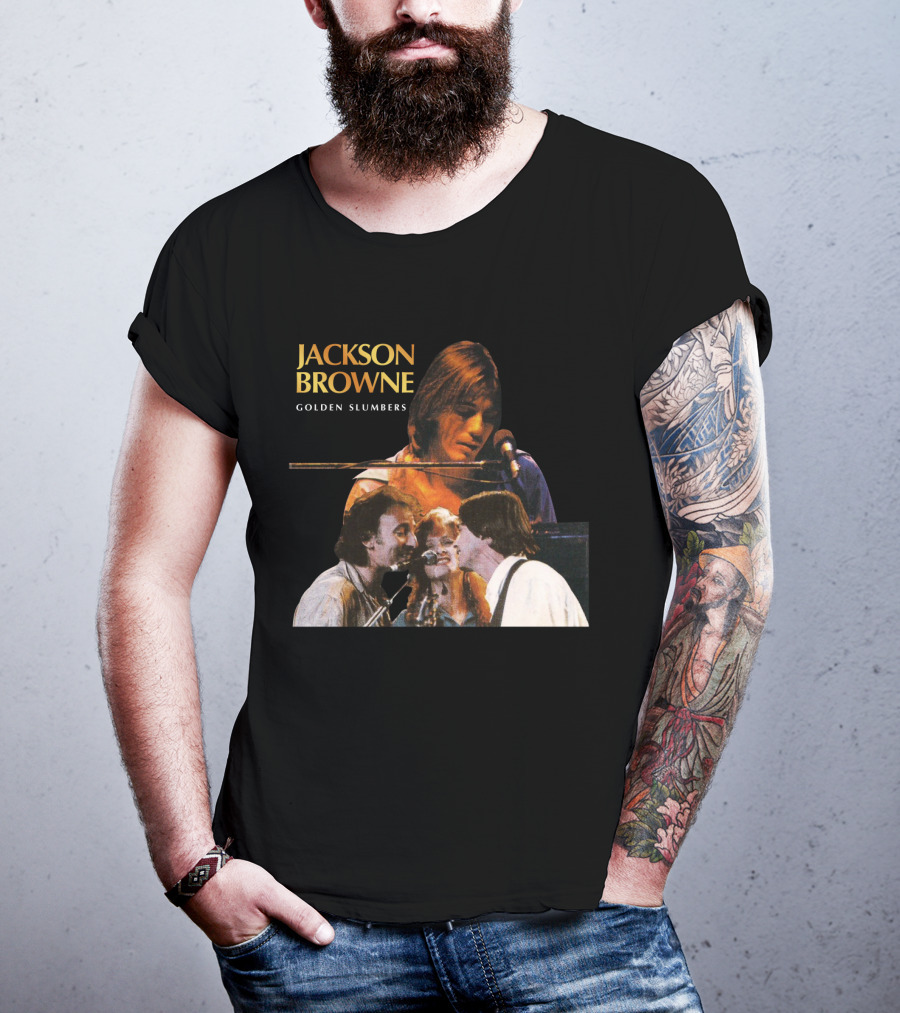 Jackson Browne Golden Slumbers Live Performance Collage T-Shirt