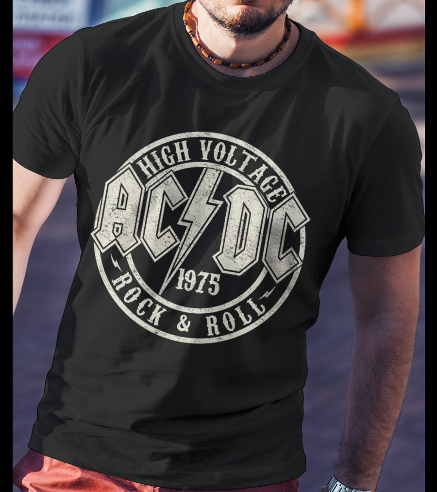 Acdc High Voltage Rock & Roll 1975 T-Shirt