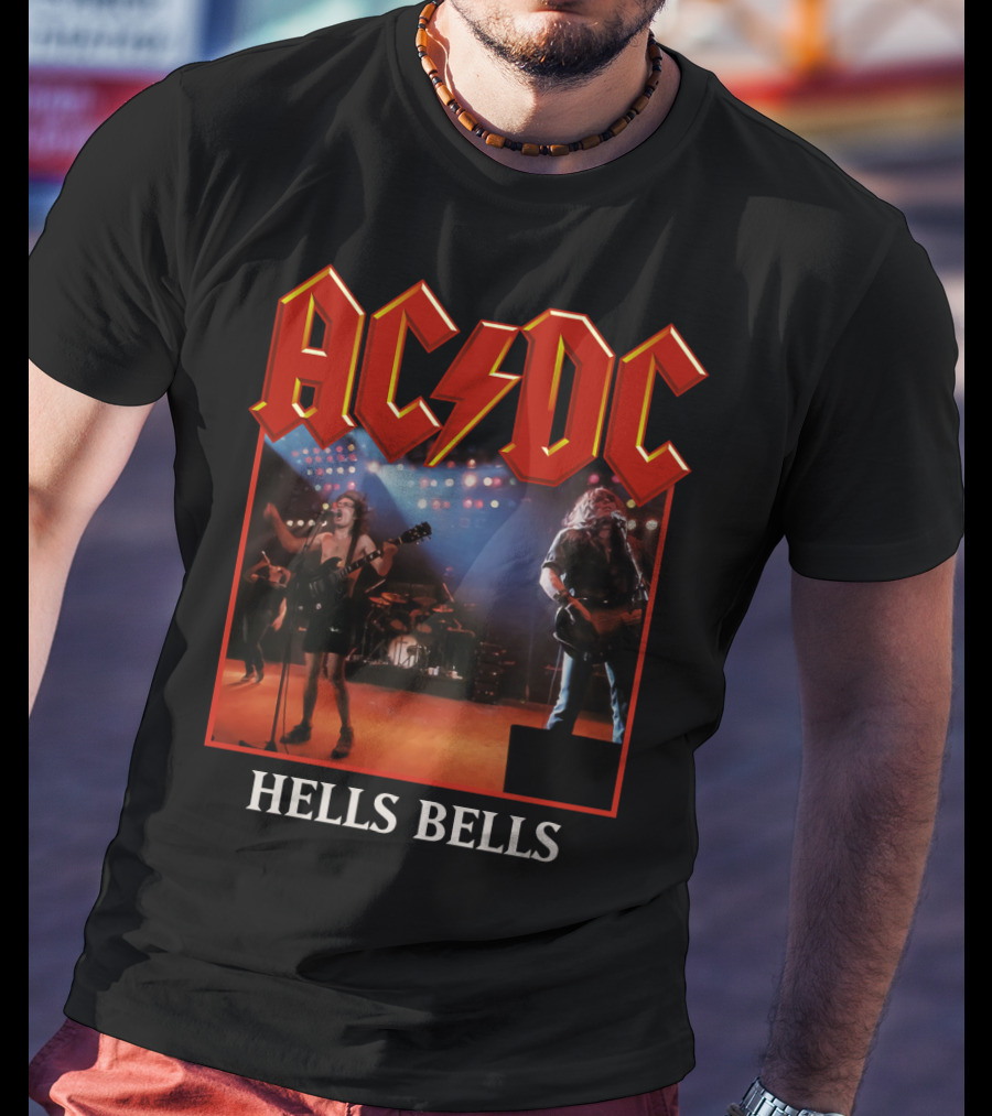 Acdc Hells Bells Live Performance Stage Concert T-Shirt