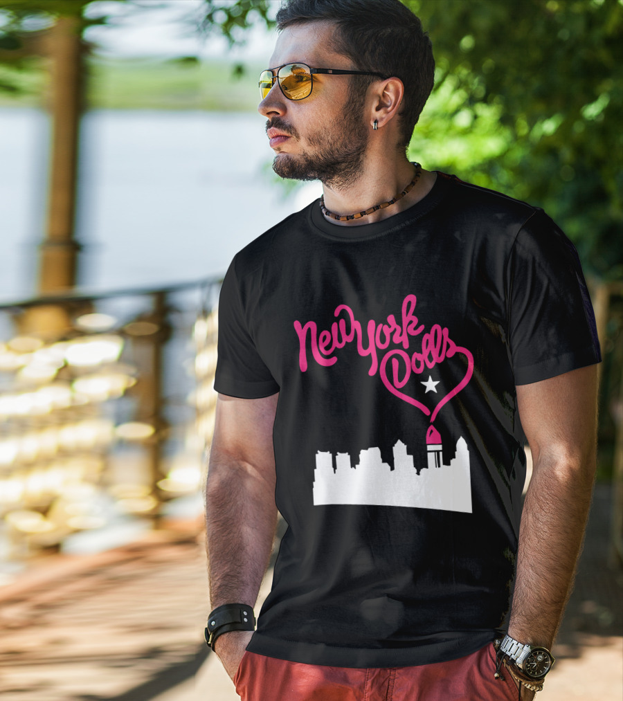 New York Dolls Skyline Star Retro Style T-Shirt