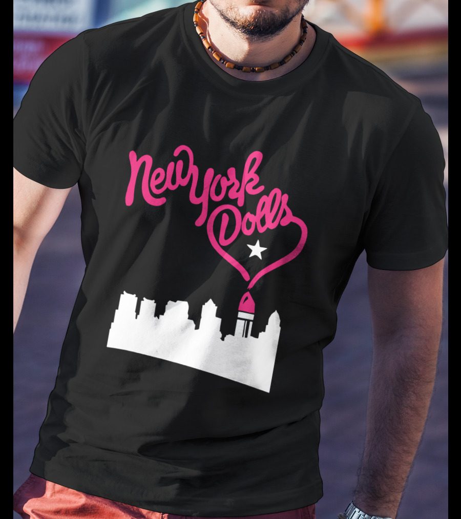 New York Dolls Skyline Star Retro Style T-Shirt