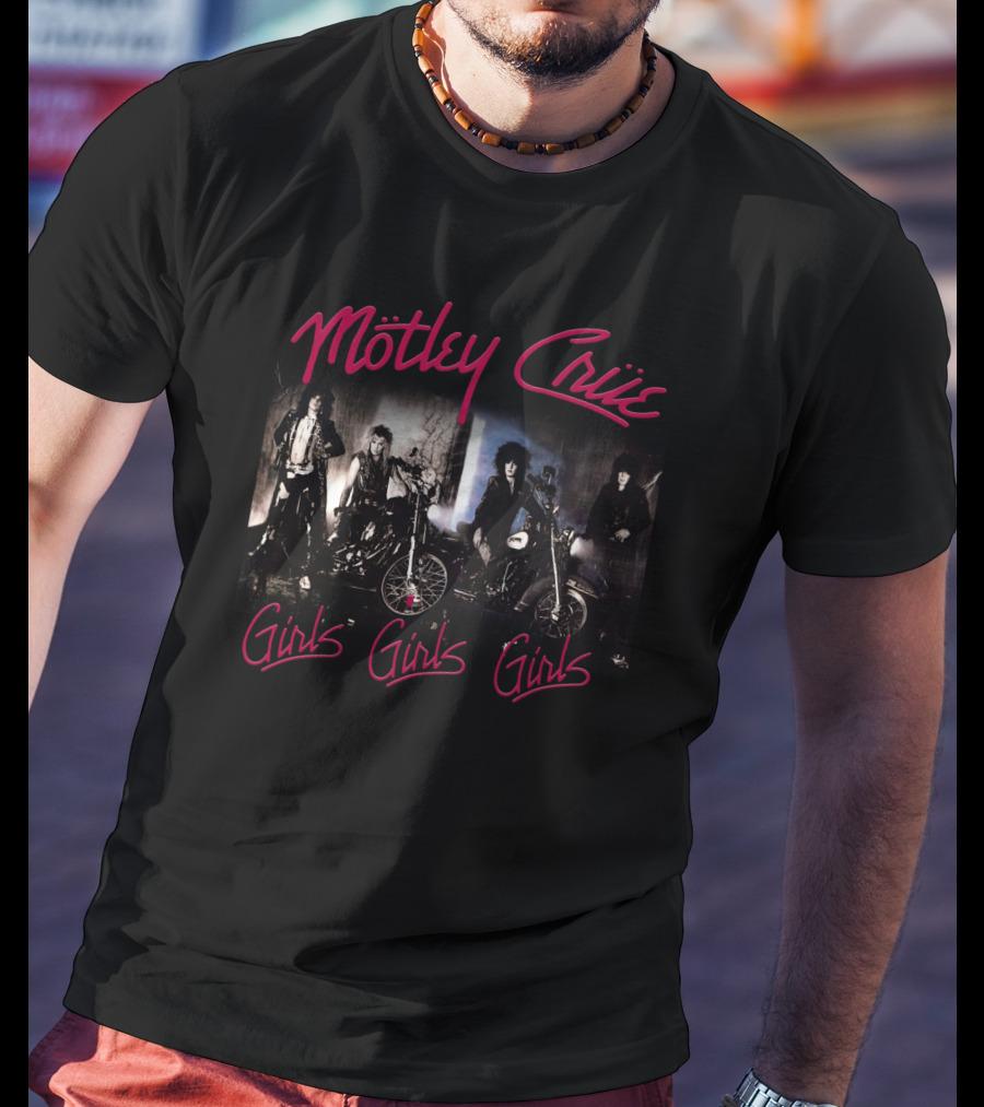 Mötley Crüe Girls Girls Girls Band Motorcycle T-Shirt