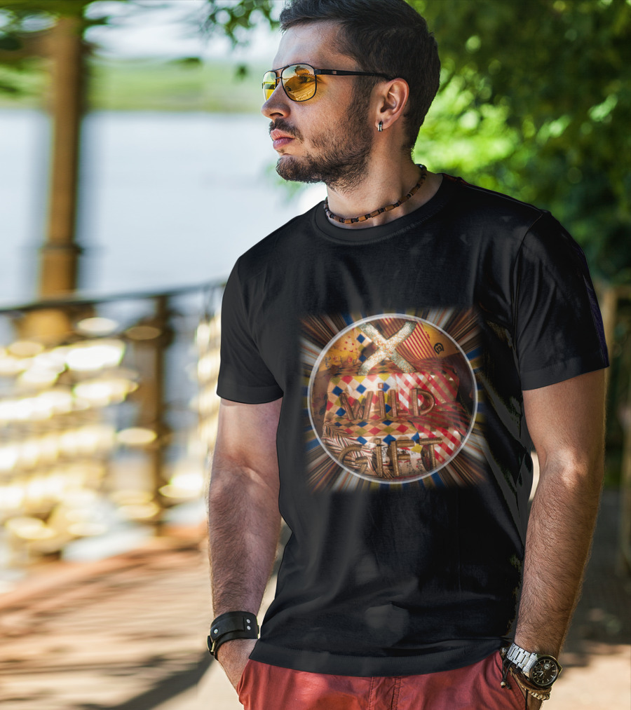 X 08 Wild Gift Album Cover Style Burst T-Shirt