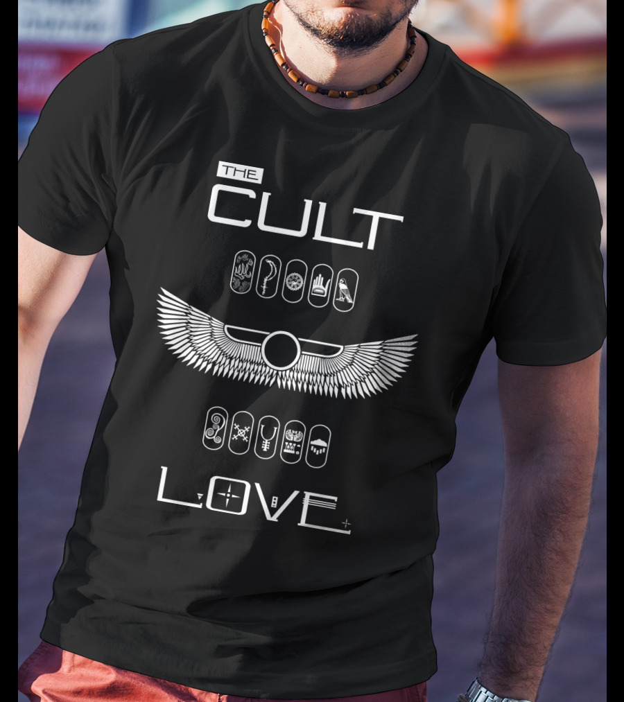 The Cult Love Egyptian Symbols Winged T-Shirt