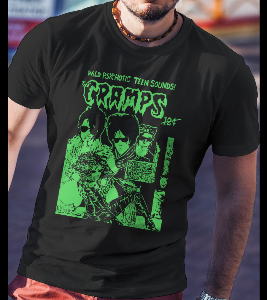 Wild Psychotic Teen Sounds The Cramps 12₵ T-Shirt