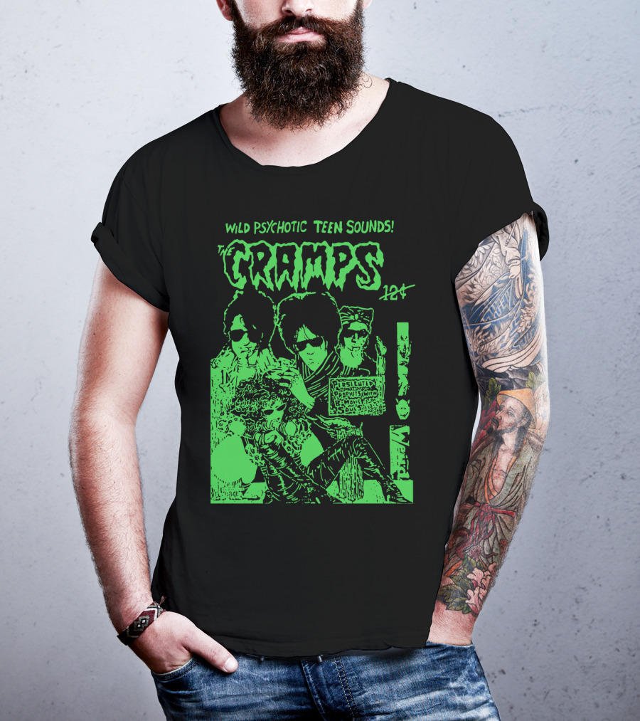 Wild Psychotic Teen Sounds The Cramps 12₵ T-Shirt