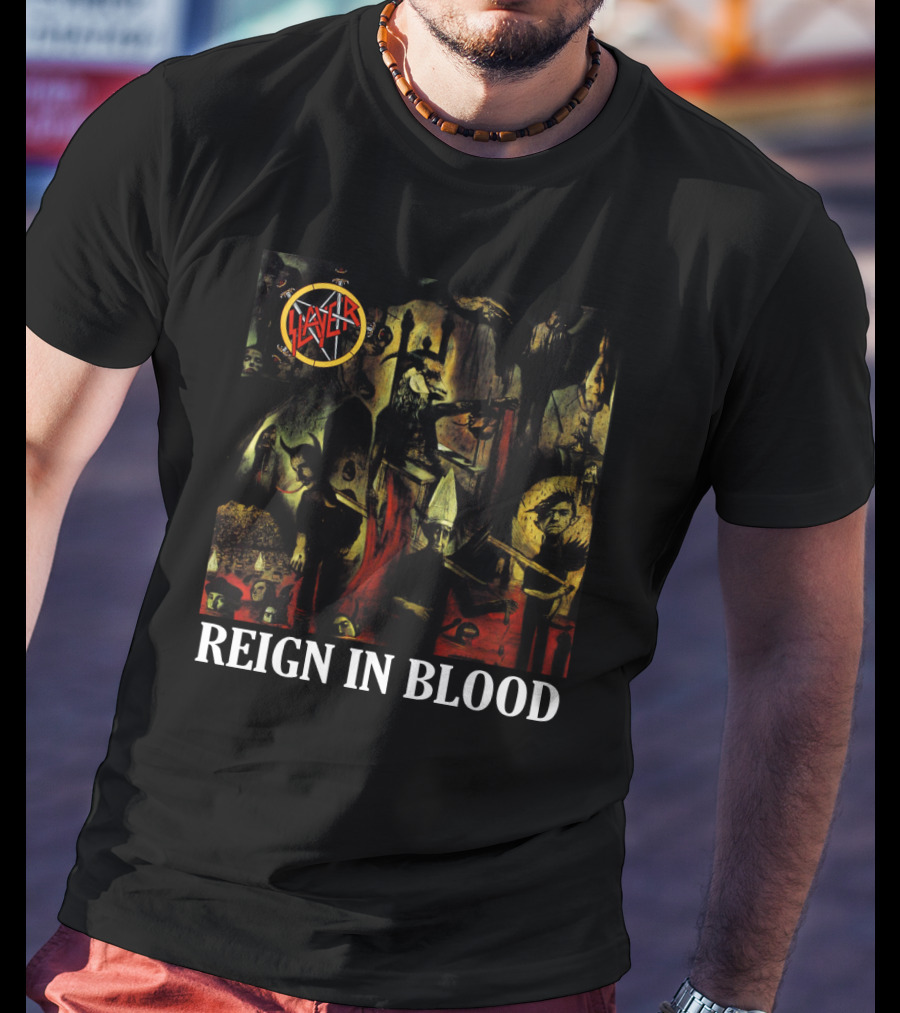 Slayer Reign In Blood Album Art Classic Cover T-Shirt