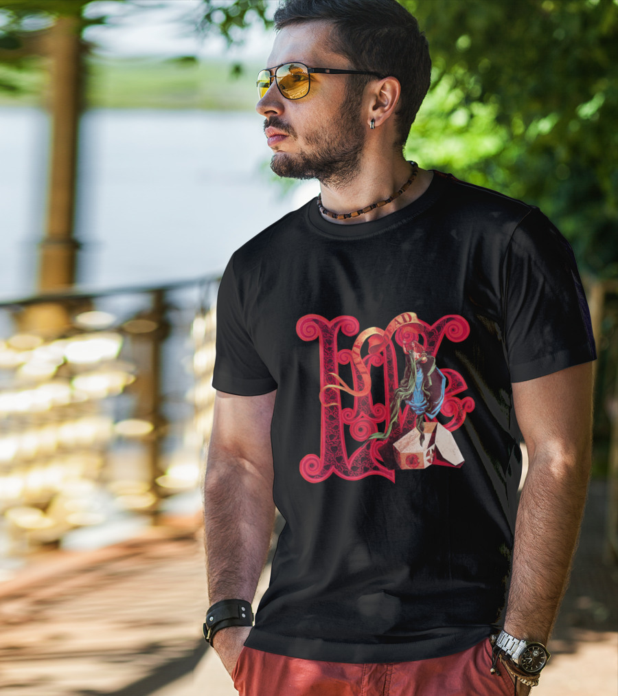 Grateful Dead Love Skeleton Roses Artistic T-Shirt
