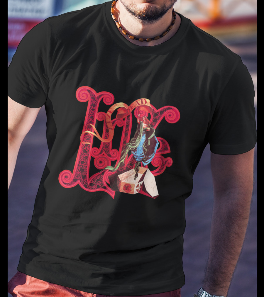 Grateful Dead Love Skeleton Roses Artistic T-Shirt