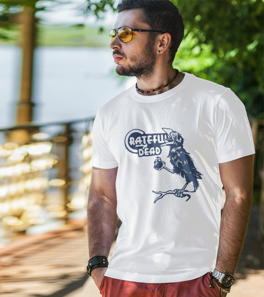 Grateful Dead Crow Holding Heart T-Shirt