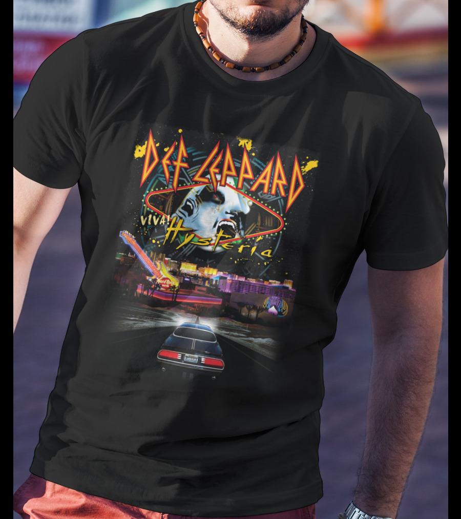 Def Leppard Viva Hysteria Las Vegas Car Scene T-Shirt