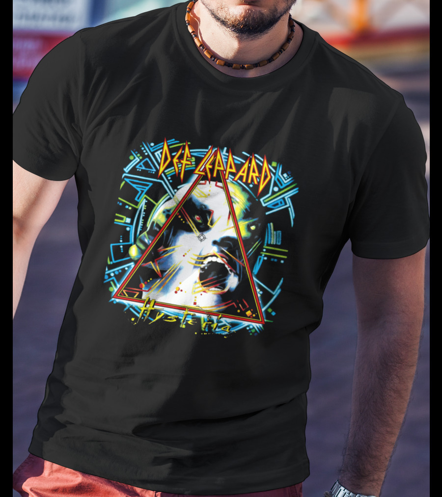 Def Leppard Hysteria Album Art Vintage Retro T-Shirt