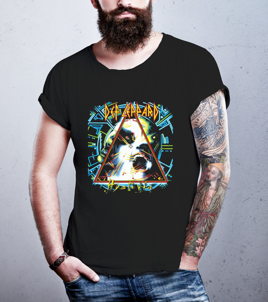 Def Leppard Hysteria Album Art Vintage Retro T-Shirt
