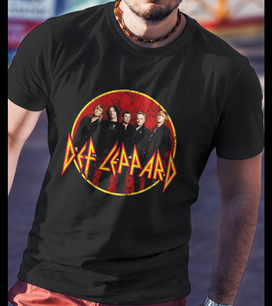 Def Leppard Band Logo And Members T-Shirt