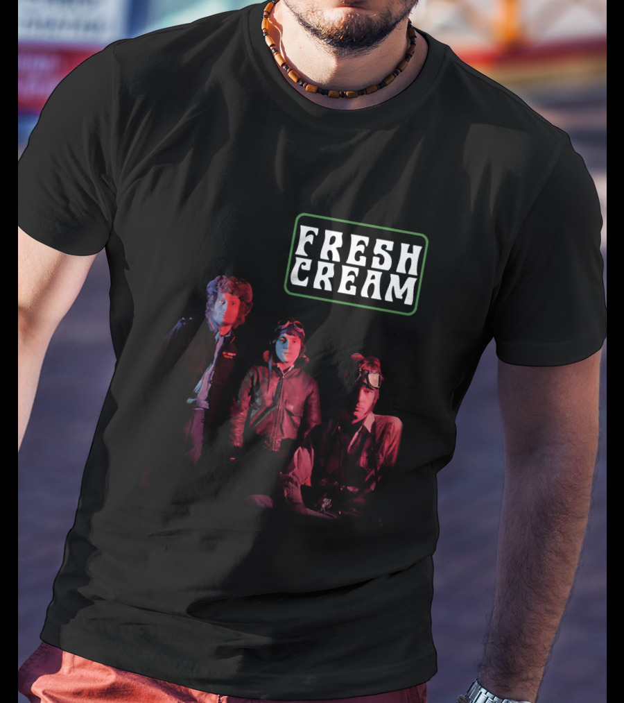 Fresh Cream 1966 Rock Band Album Cover Art T-Shirt