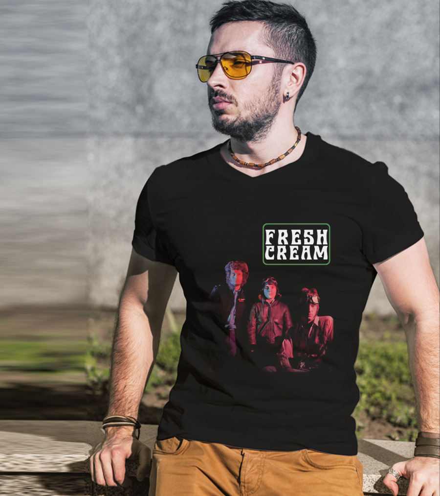 Fresh Cream 1966 Rock Band Album Cover Art T-Shirt