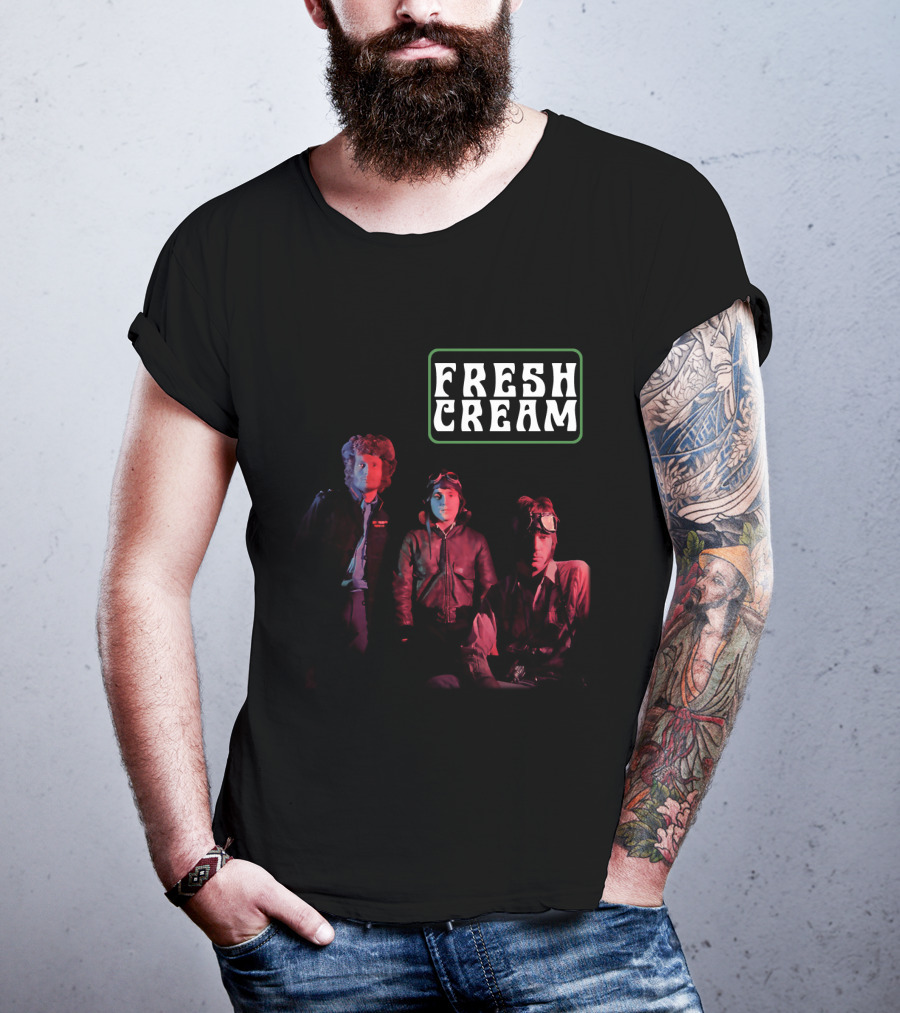 Fresh Cream 1966 Rock Band Album Cover Art T-Shirt