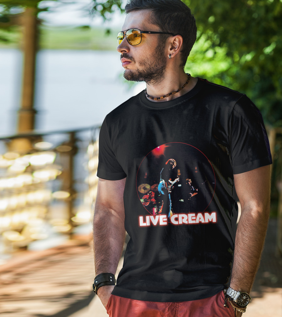 Live Cream Concert Performance Circular Visual T-Shirt