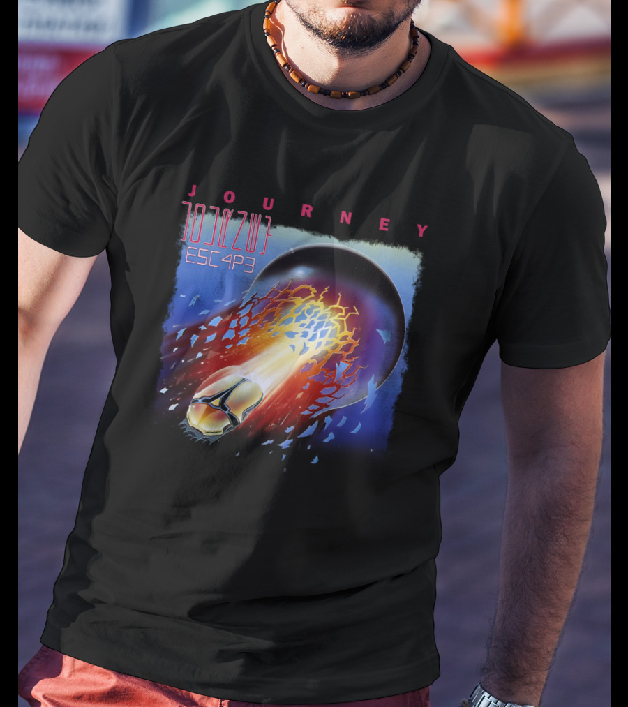 Journey Esc4P3 Album Art Rocket T-Shirt