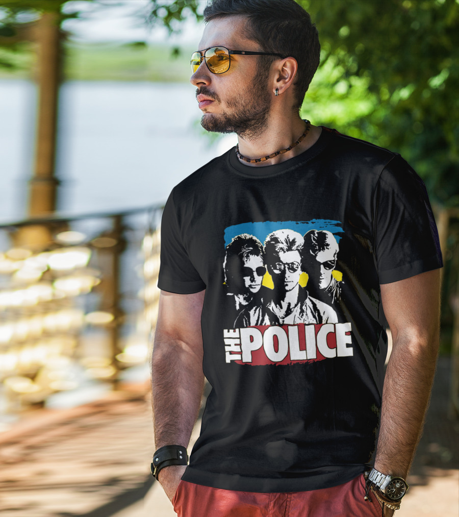 The Police Band Retro Style Silhouette T-Shirt