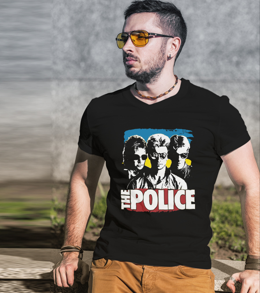 The Police Band Retro Style Silhouette T-Shirt