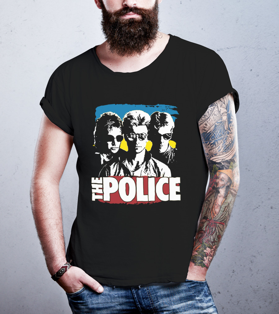 The Police Band Retro Style Silhouette T-Shirt