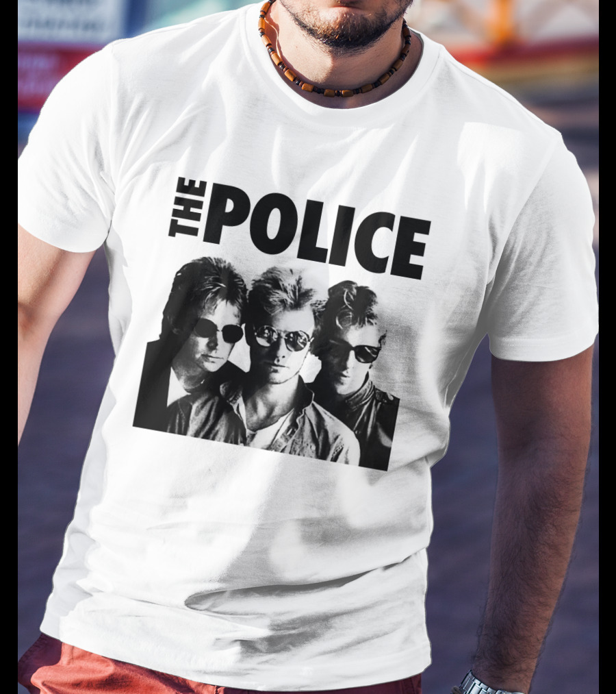 The Police Band Black And White Photo Tp T-Shirt
