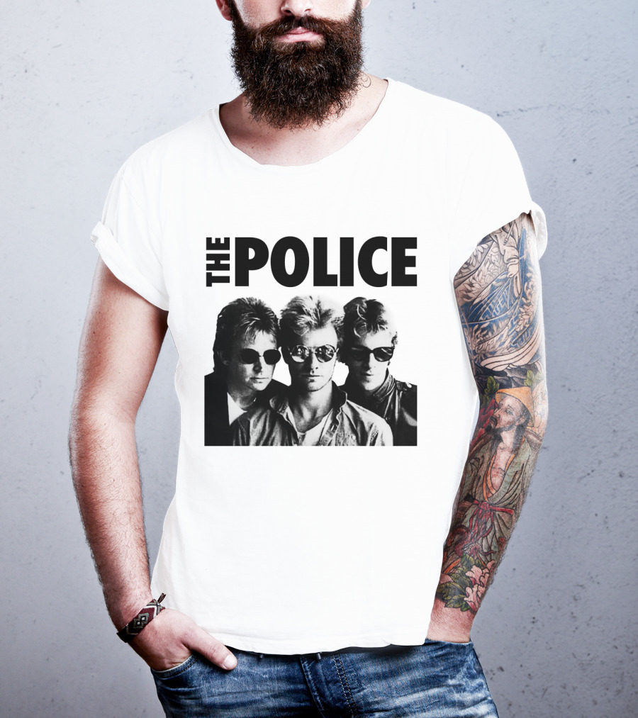 The Police Band Black And White Photo Tp T-Shirt