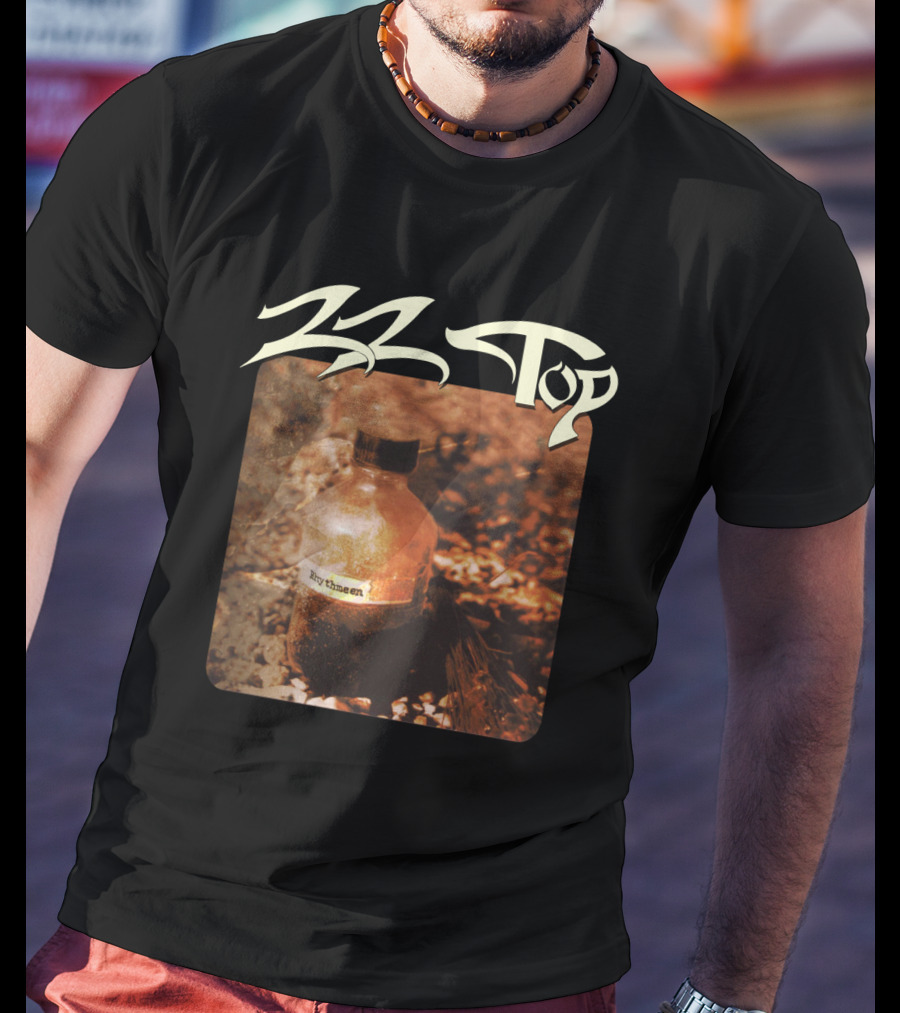 Zz Top Rhythmeen Bottle In Nature Scene T-Shirt