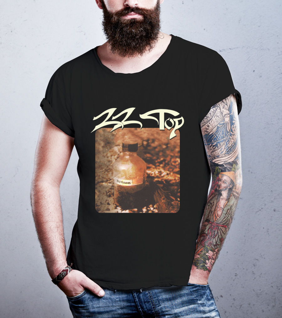 Zz Top Rhythmeen Bottle In Nature Scene T-Shirt