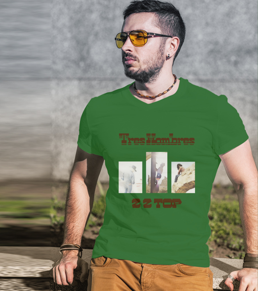 Tres Hombres Zz Top Vintage Album Cover T-Shirt
