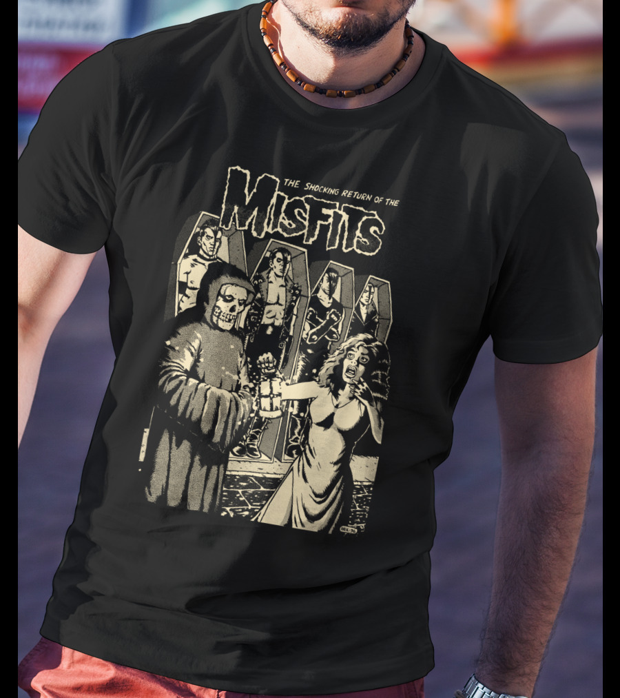 The Shocking Return Of The Misfits Coffin Horror Scene T-Shirt