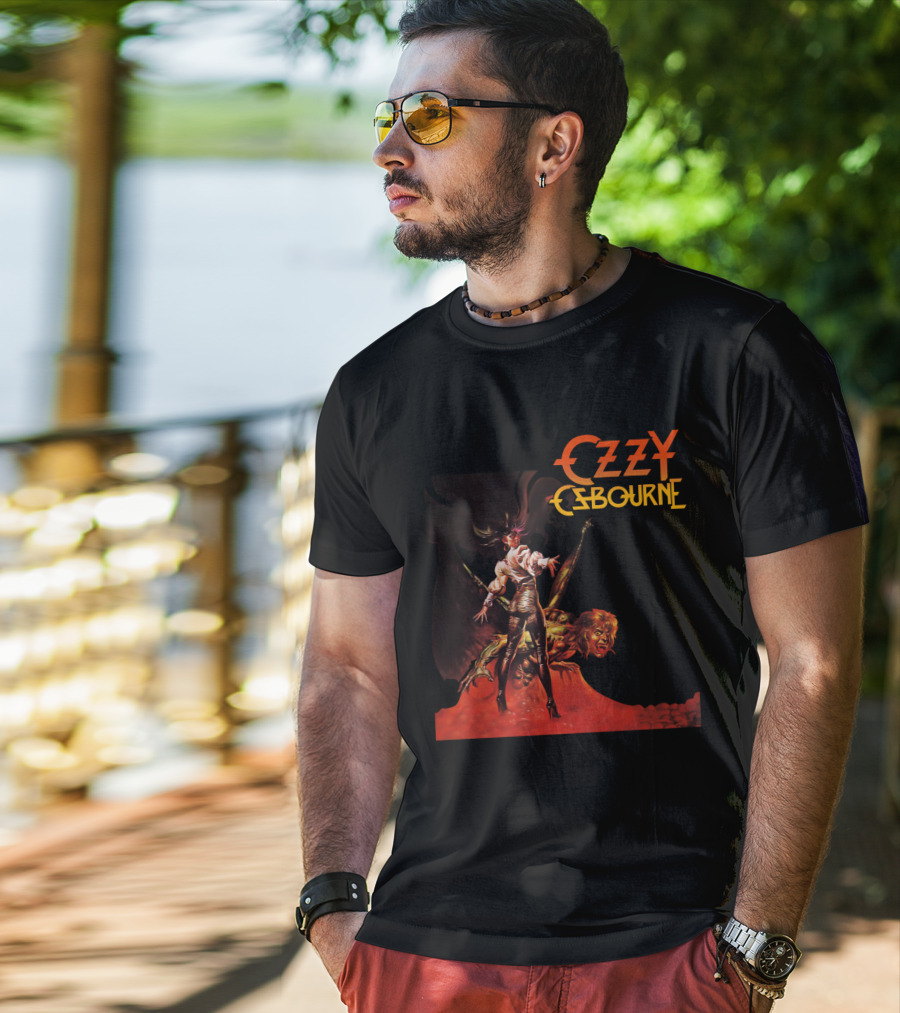 Ozzy Osbourne Bark At The Moon Retro Metal Art T-Shirt