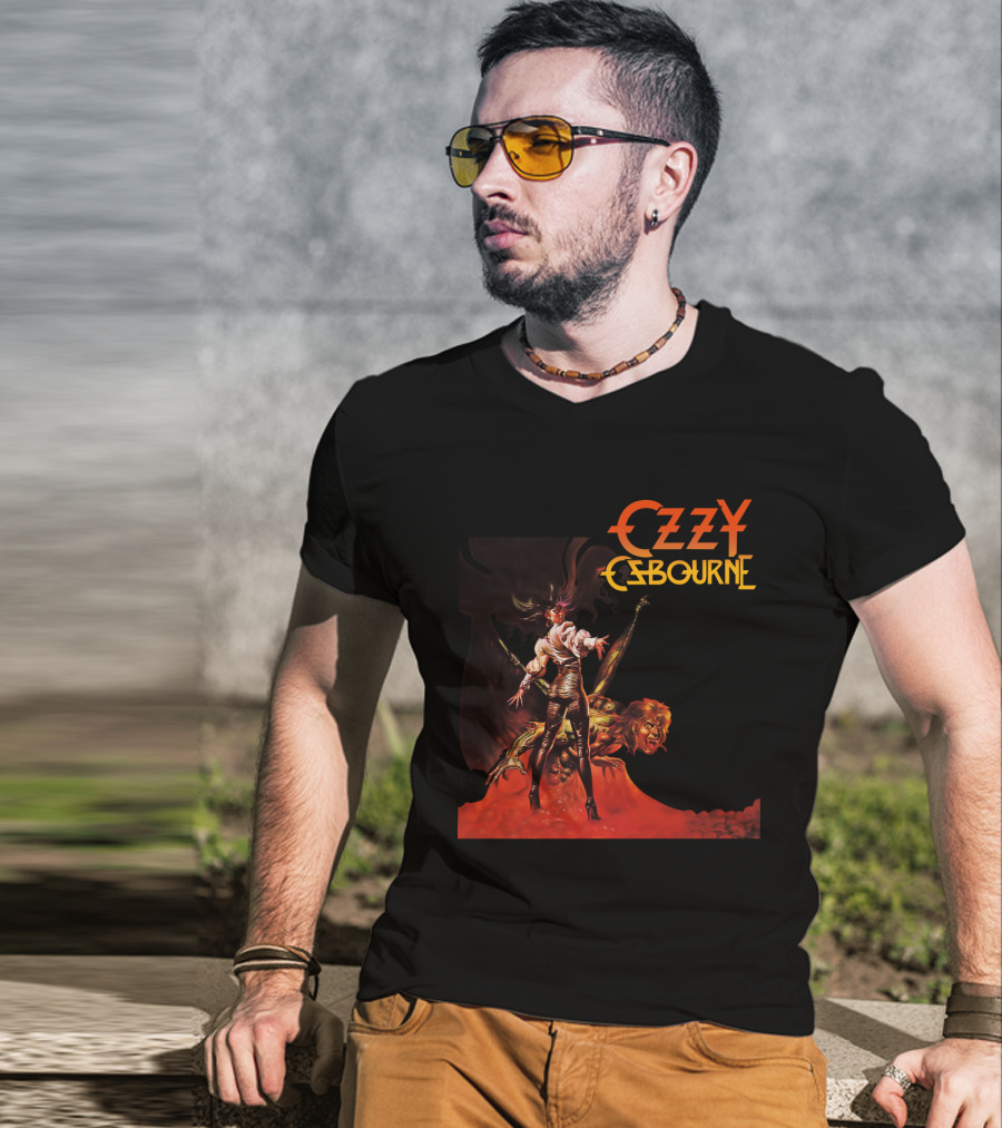 Ozzy Osbourne Bark At The Moon Retro Metal Art T-Shirt