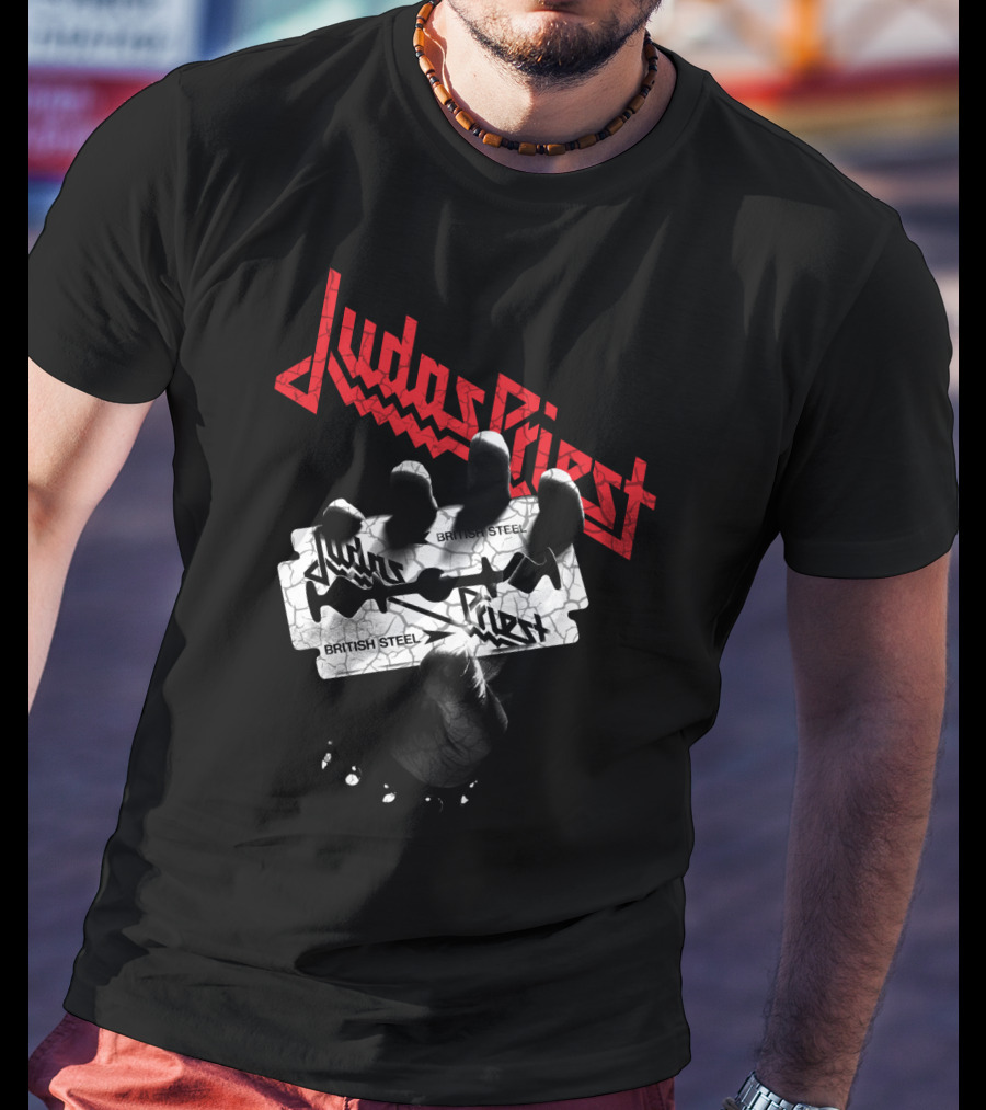 Judas Priest British Steel Razor Blade T-Shirt