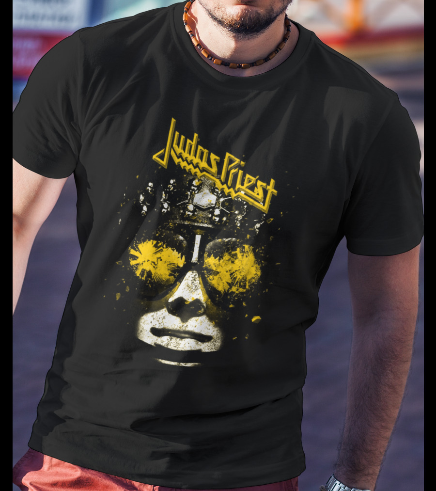 Judas Priest Metal Sunglasses Face Artwork T-Shirt