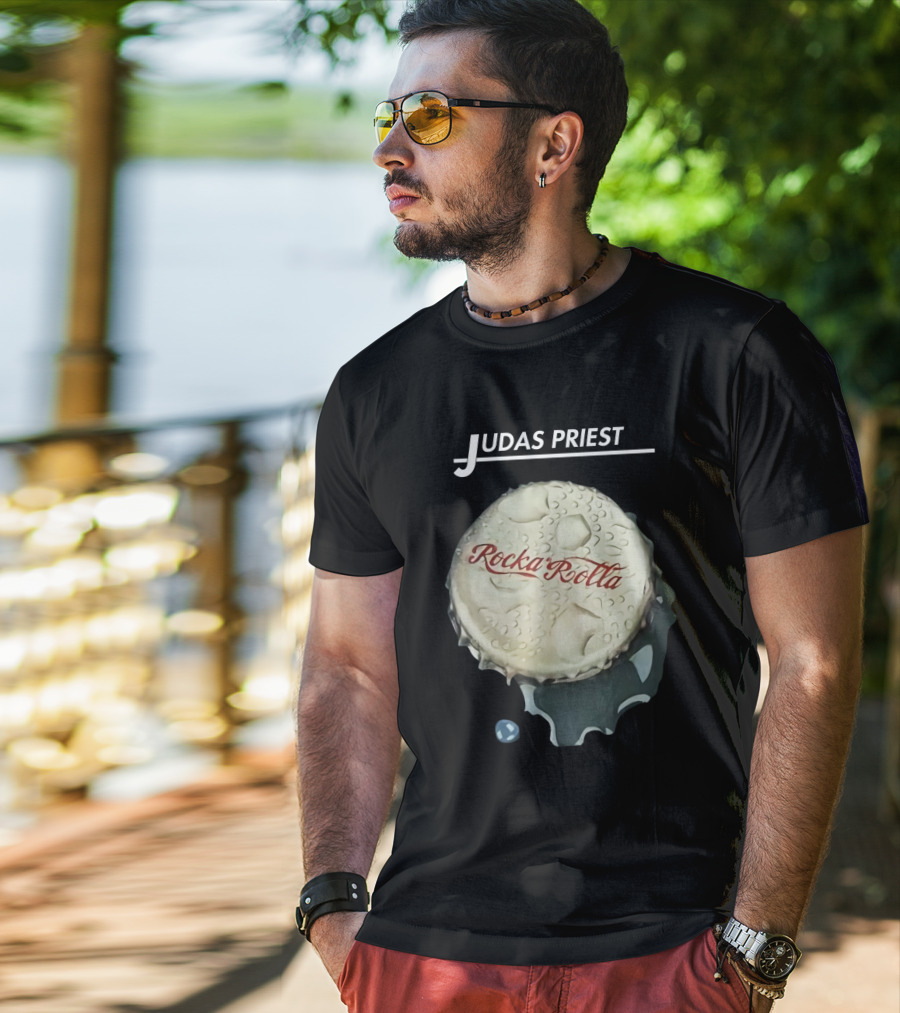 Judas Priest Rocka Rolla Bottle Cap T-Shirt