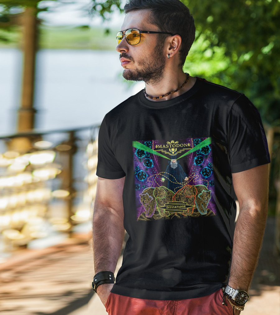 Mastodon Divinations Psychedelic Wizardry And Surreal Lions Artwork T-Shirt