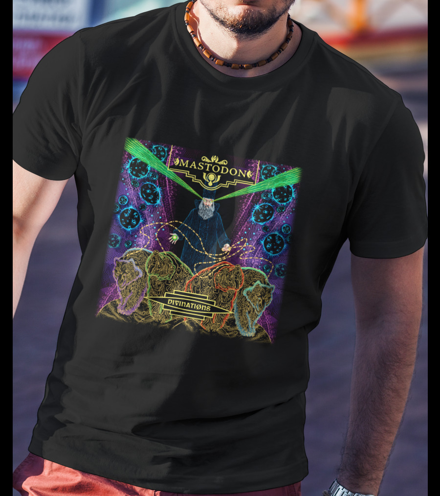 Mastodon Divinations Psychedelic Wizardry And Surreal Lions Artwork T-Shirt