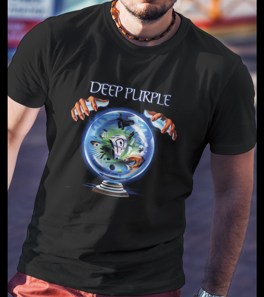 Deep Purple Crystal Ball Hands Album Art T-Shirt