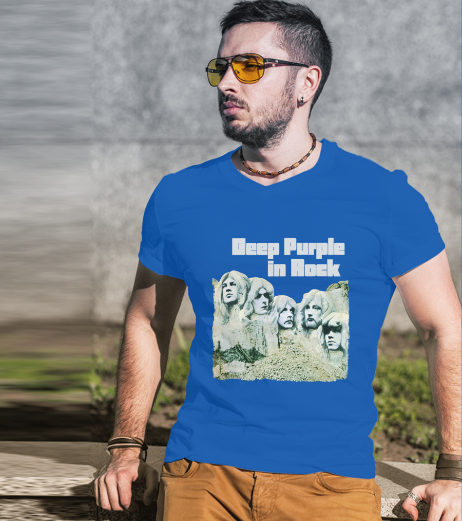 Deep Purple In Rock Mount Rushmore Album Art T-Shirt