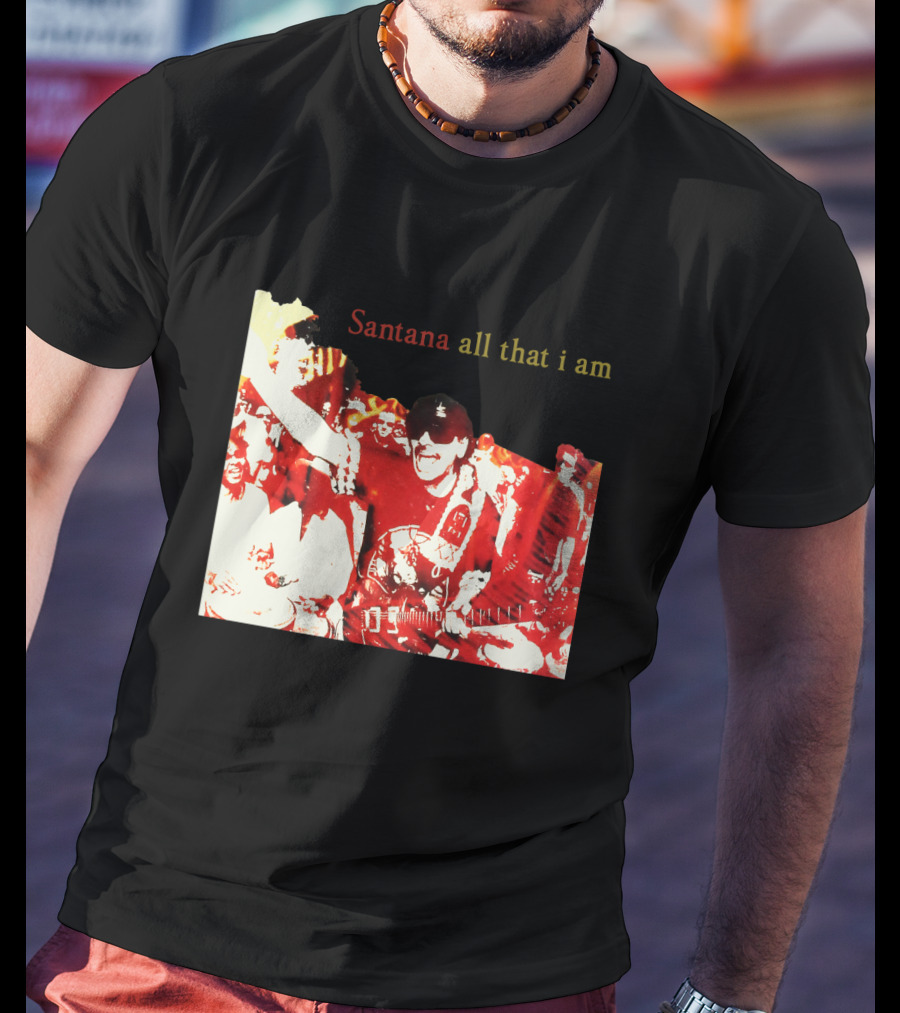 Santana All That I Am Red And White Guitarist T-Shirt