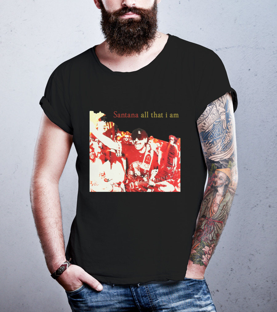 Santana All That I Am Red And White Guitarist T-Shirt