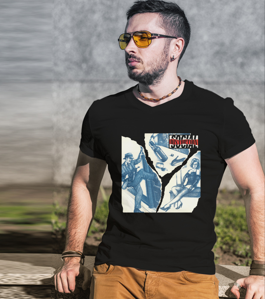 Social Distortion Gangster And Femme Fatale Vintage Scene T-Shirt