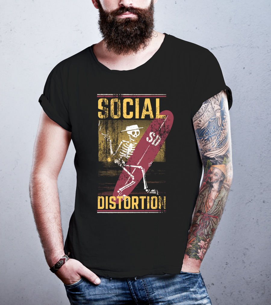 Social Distortion Sd Skeleton Surfer T-Shirt