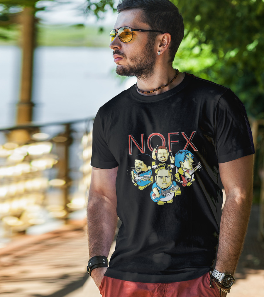 Nofx Cartoon Band Members T-Shirt