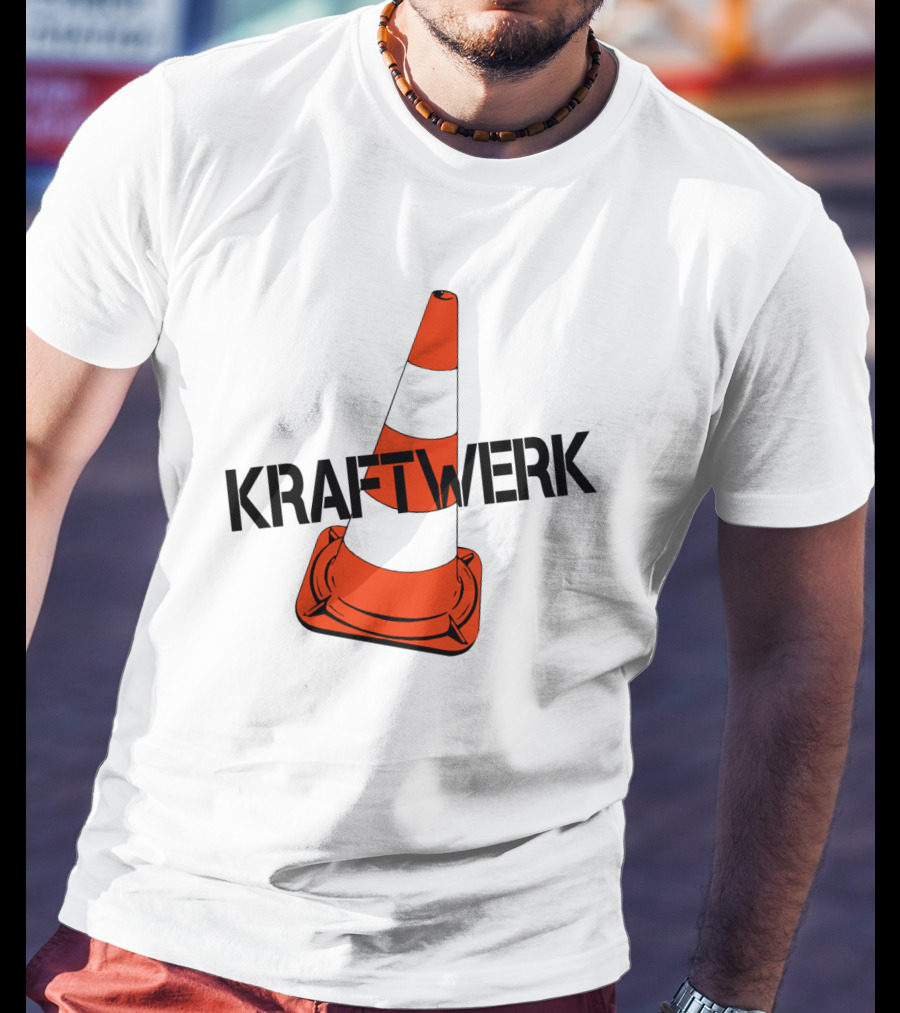 Kraftwerk Highway Traffic Cone Retro T-Shirt