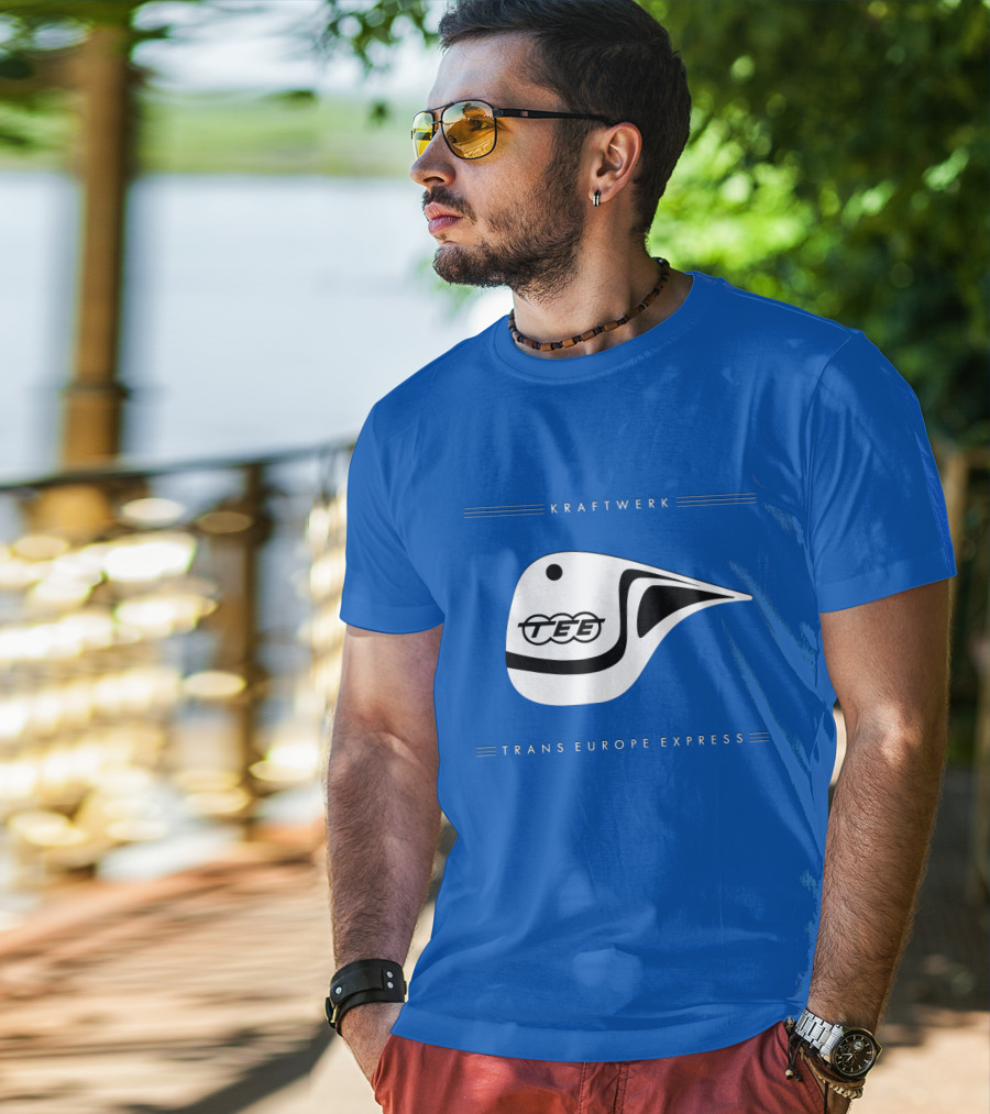 Kraftwerk Trans Europe Express Tee Bird Logo Blue T-Shirt