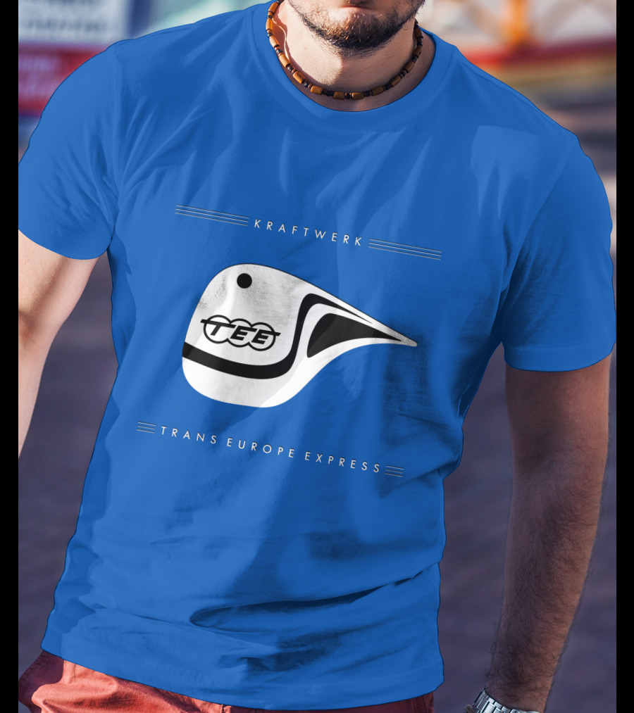 Kraftwerk Trans Europe Express Tee Bird Logo Blue T-Shirt