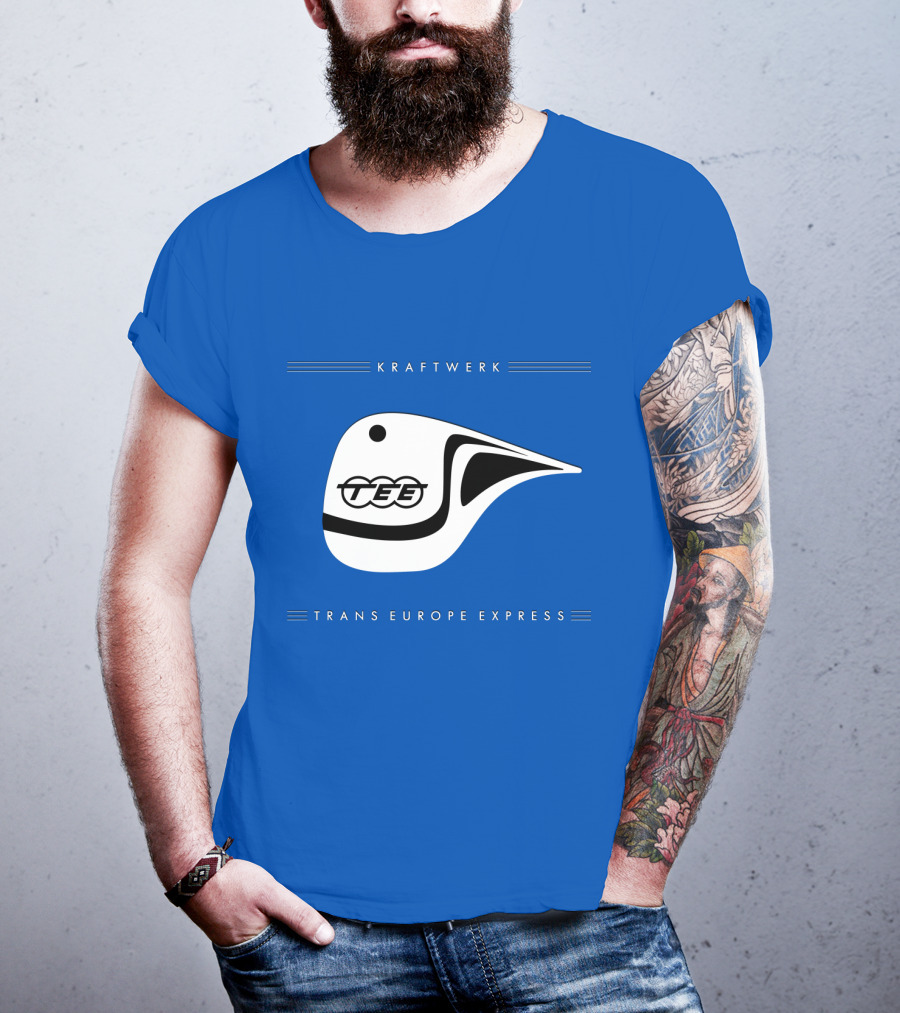 Kraftwerk Trans Europe Express Tee Bird Logo Blue T-Shirt